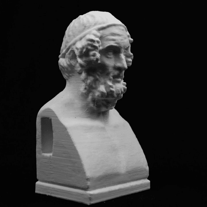 Homer Inspired Classical Bust Statue | Poet Collectible