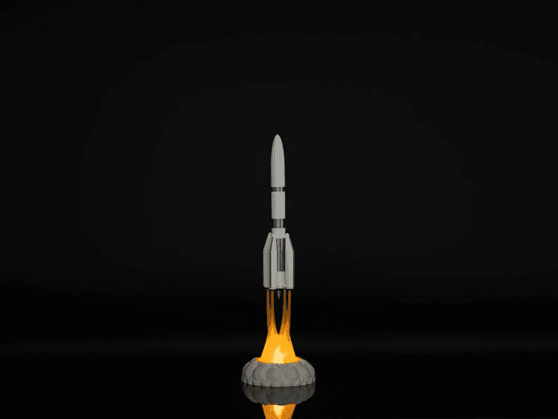 Ariane 6 Inspired Rocket Lamp – ESA Space Novelty Light