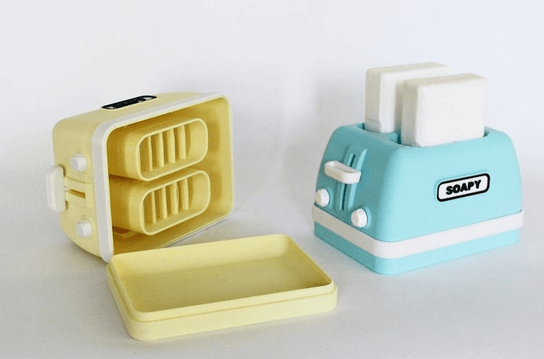 Retro Toaster Soap Dish – Pastel Bathroom Decor