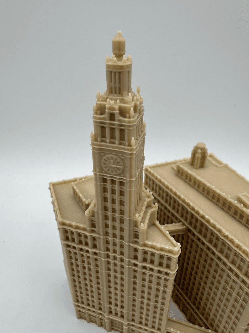 Wrigley Building Inspired Miniature Chicago Landmark Model