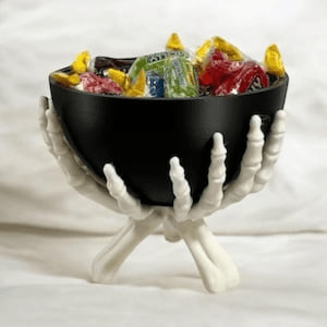 Skeleton Hand Halloween Candy Bowl – Spooky Gothic Dish