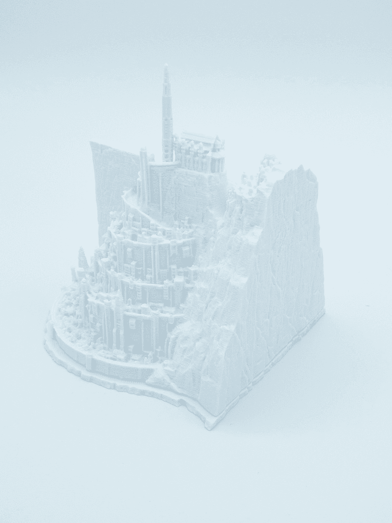 Minas Tirith Inspired Glowing Fantasy Castle Model