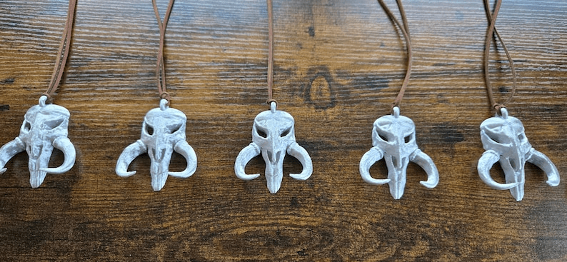 Mandalorian-Inspired Mythosaur Skull Fan Art Necklace