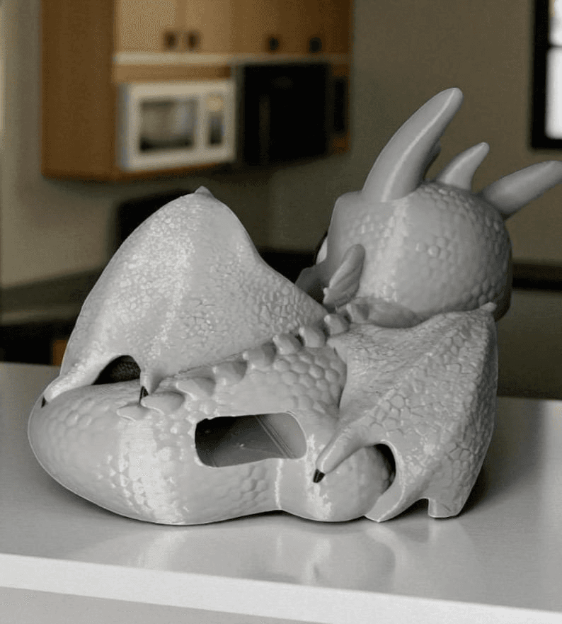 Whimsical Baby Dragon Alexa Echo Dot 3 Desk Holder