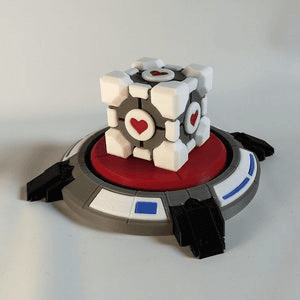Portal-Inspired Companion Cube & Button Fan Art Bundle