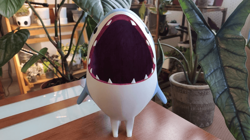 Final Fantasy-Inspired Shark Plant Pot | Gaming Planter