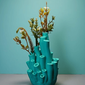 Coral Reef Inspired Tube Vase | Coastal Ocean Decor