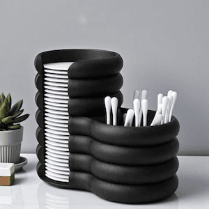 Bubble Tube Cotton Swab & Pad Bathroom Organizer