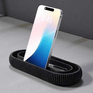 Ridged Circular Phone & Pen Stand | Gamer Desk Organizer