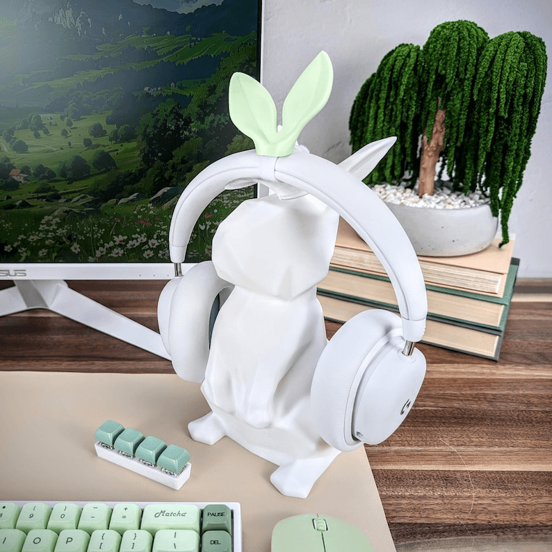 Bunny Ear Headphone Stand & Rabbit Headset Holder