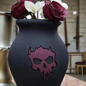 Gothic Skull Flower Vase | Dark Planter Pot