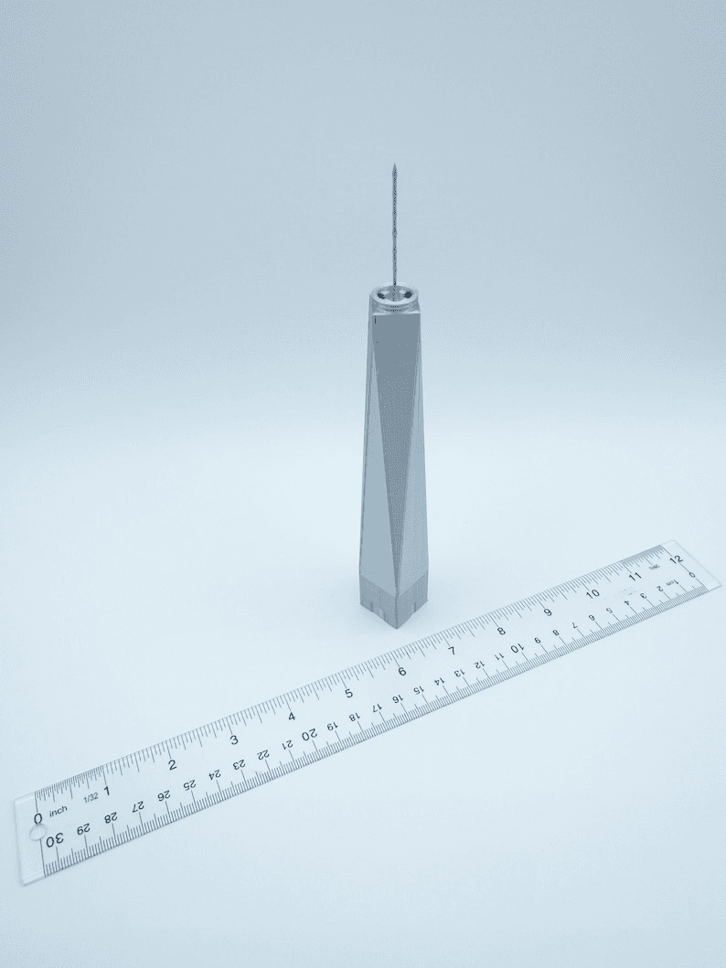 One World Trade Center Inspired Miniature Tower Model