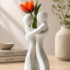 Abstract Couple Embrace Vase | Romantic Home Décor
