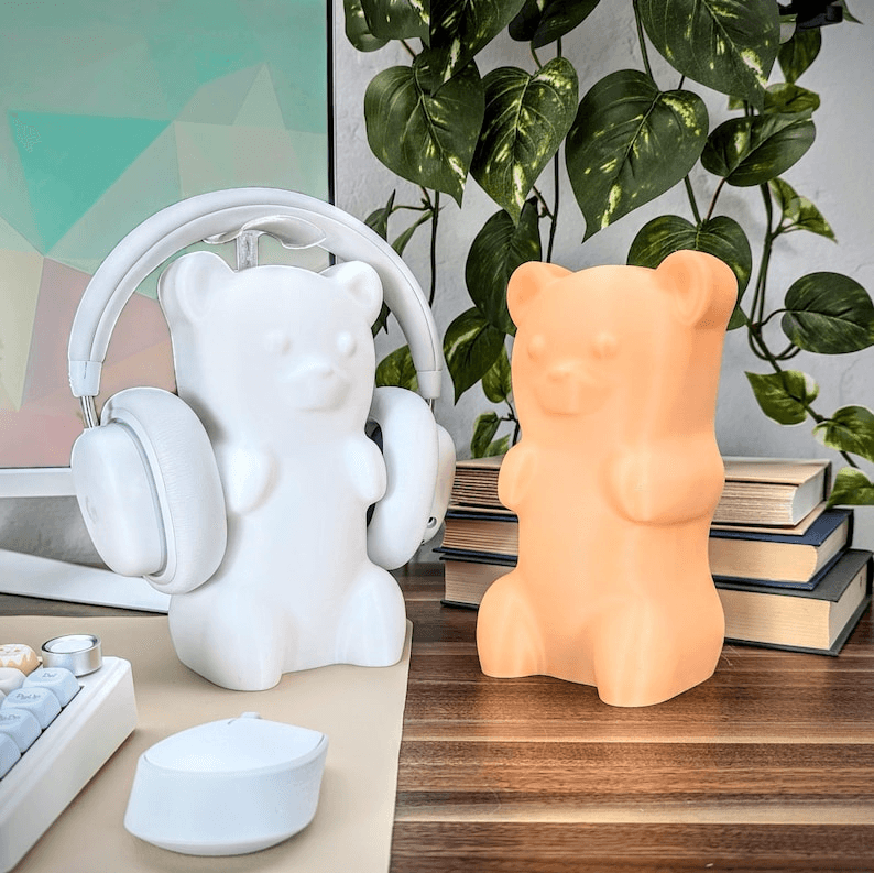 Gummy Bear Headphone Stand | Pastel Rainbow Gaming Desk Decor