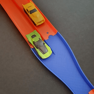 2-in-1 Toy Car Track Merge & Split Connector Piece