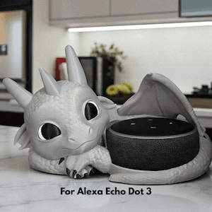 Whimsical Baby Dragon Alexa Echo Dot 3 Desk Holder