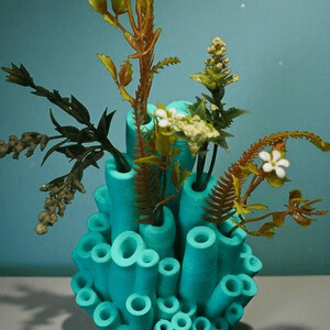 Coral Reef Inspired Tube Vase | Coastal Ocean Decor