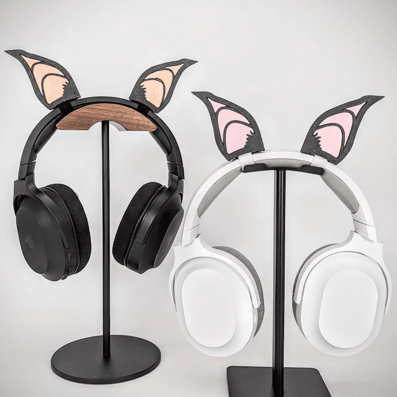 Bat Ear Headphone Attachments | Gothic Gaming Accessory