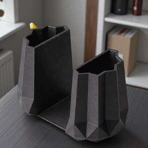 Low Poly Geometric Desk Organizer & Pen Holder