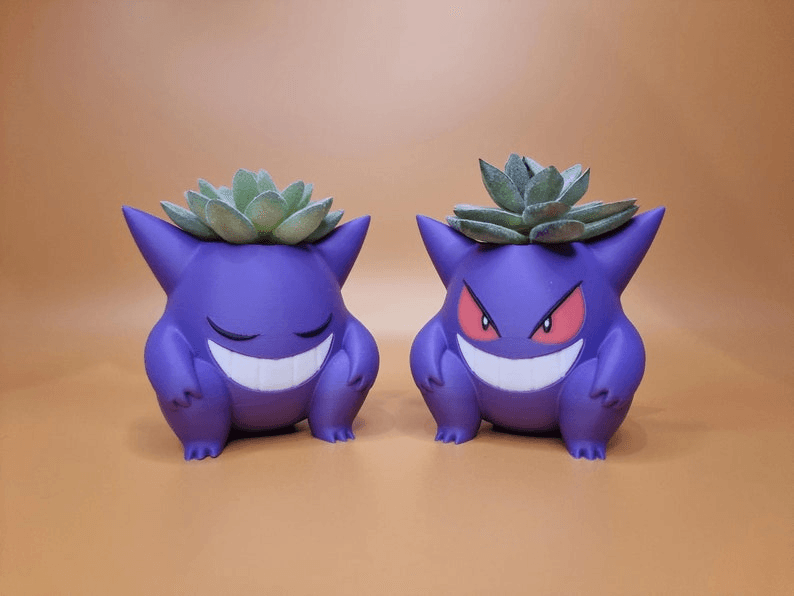 Gengar Inspired Planter & Pencil Holder | Pokemon Fan Pot
