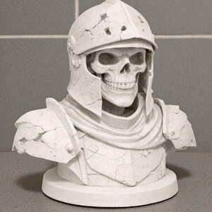 Gothic Skeleton Knight Headphone Stand | Gamer Desk Decor