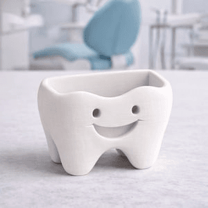 Smiling Tooth Business Card Holder for Dentist Desk