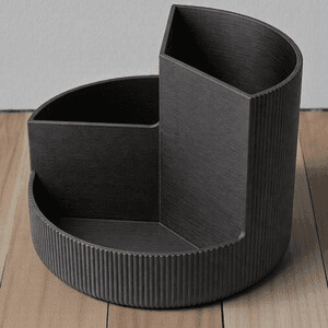 Spiral Ribbed Desk Organizer | Modern Gaming Office Decor