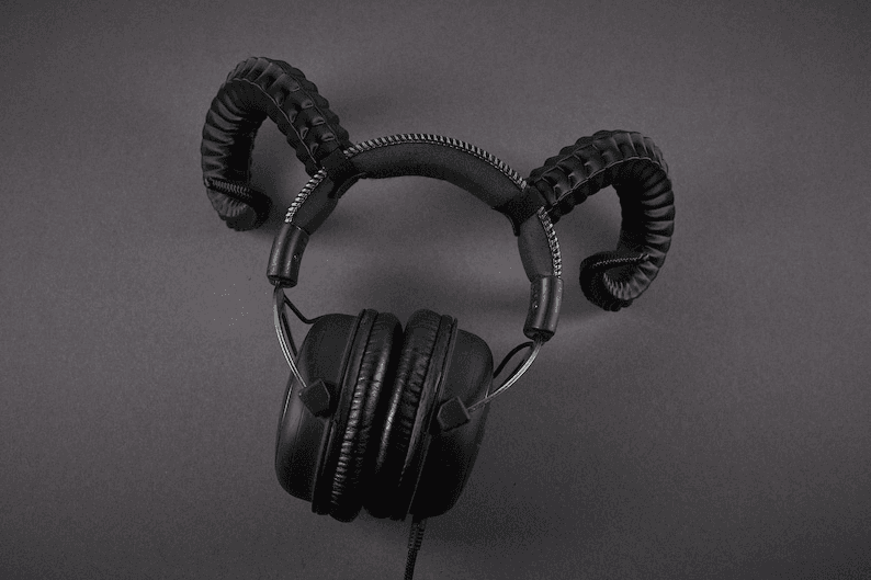 Aries Demon Ram Horns Headset Attachment for Gamers