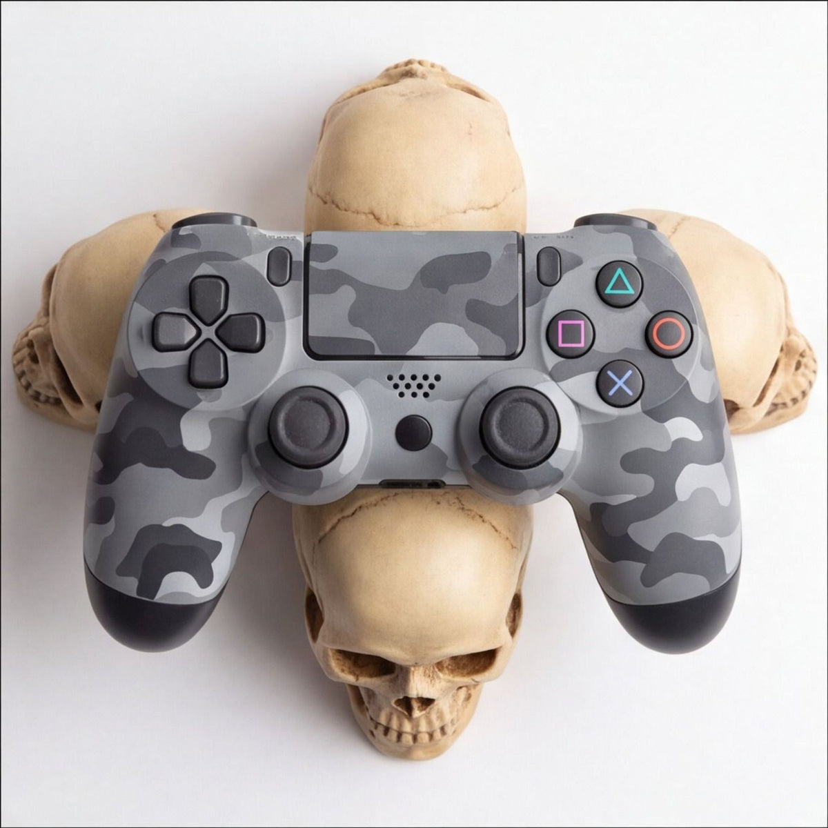 PS5 Controller Stand Skull Pile Gaming Desk Decor Display