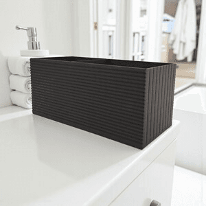 Minecraft-Inspired Ribbed Modern Vanity Organizer