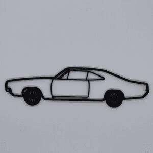1969 Dodge Charger Inspired Wall Silhouette Art