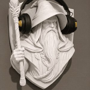 Wizard Mage Wall-Mounted Headphone Holder Stand
