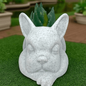 Sleeping French Bulldog Succulent Planter & Plant Pot