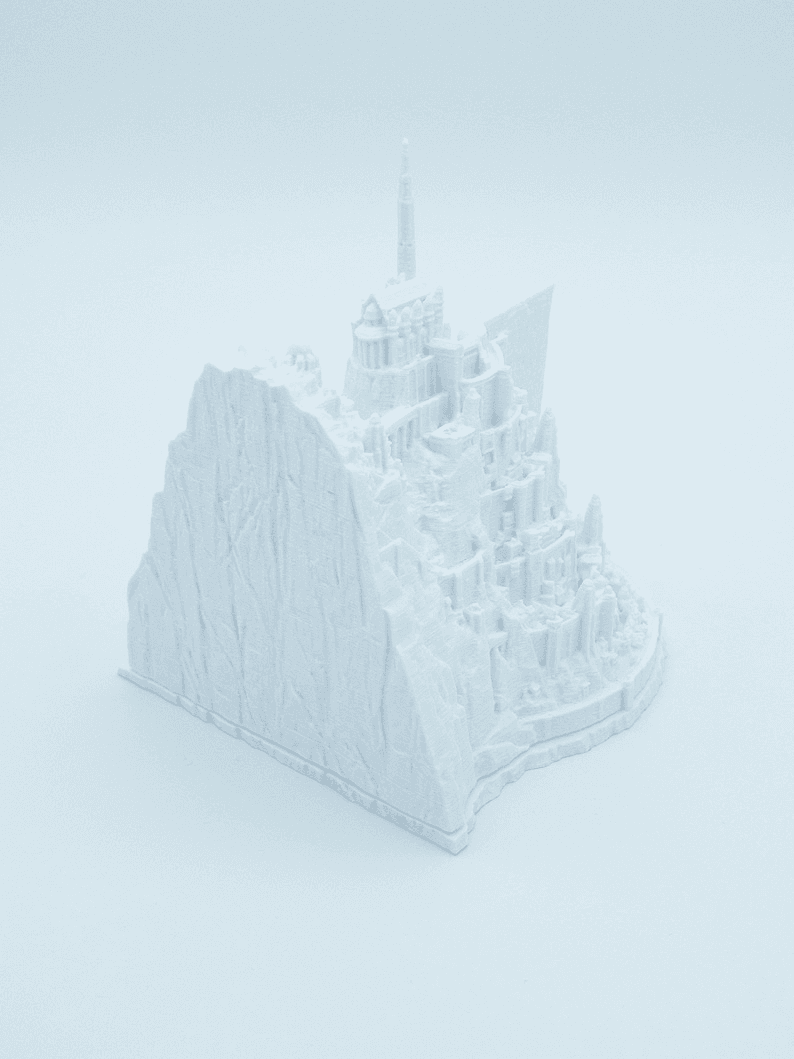 Minas Tirith Inspired Glowing Fantasy Castle Model
