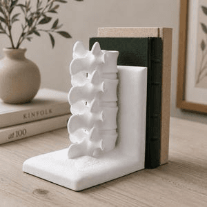 Anatomical Spine Vertebrae Bookend – Medical Decor Gift
