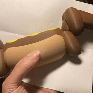 Hotdog Balloon Dog Novelty Figure | Funny Desk Sculpture