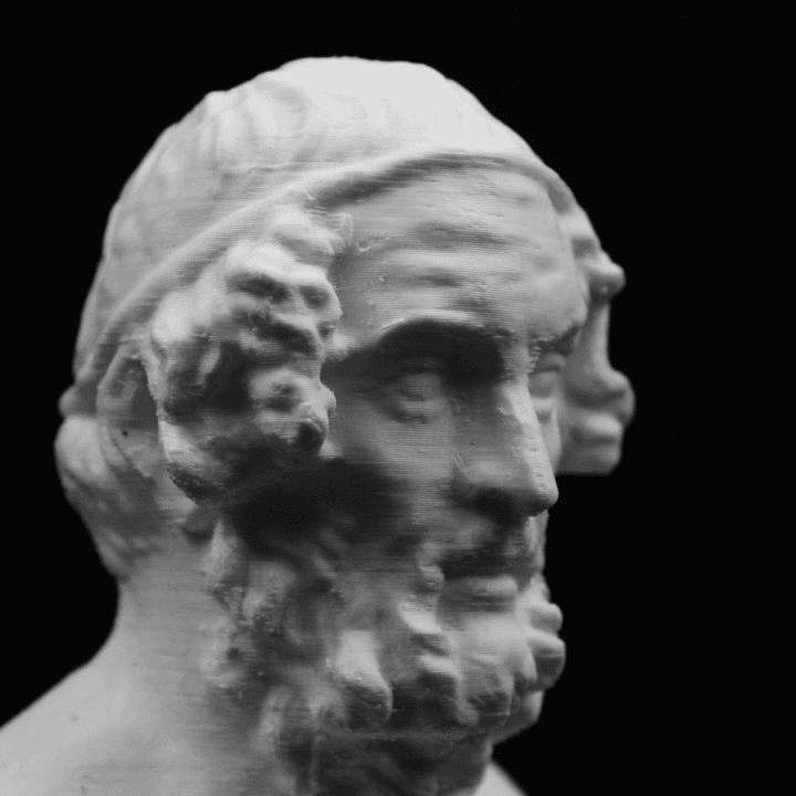 Homer Inspired Classical Bust Statue | Poet Collectible