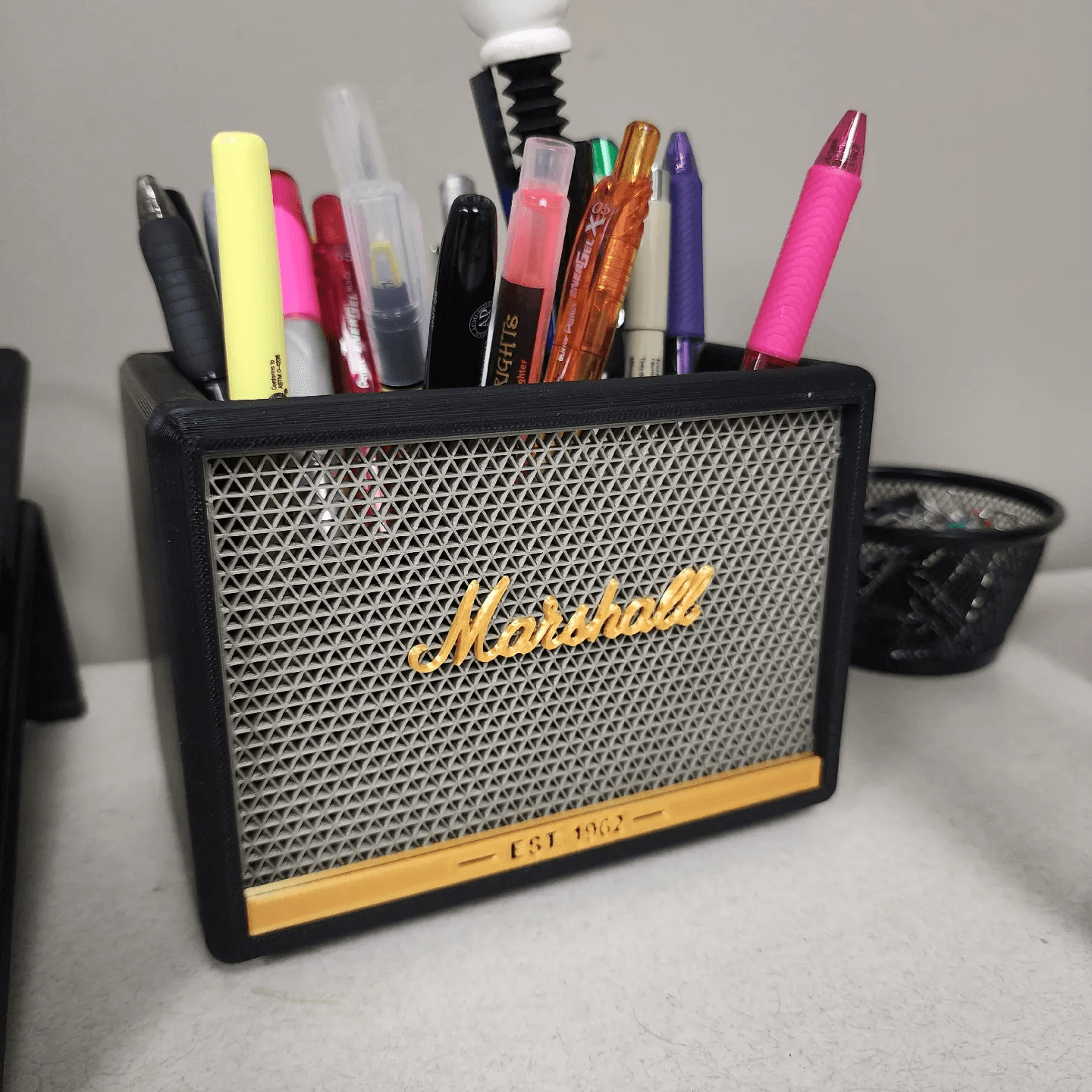 Marshall-Inspired Speaker Desk Pencil Holder