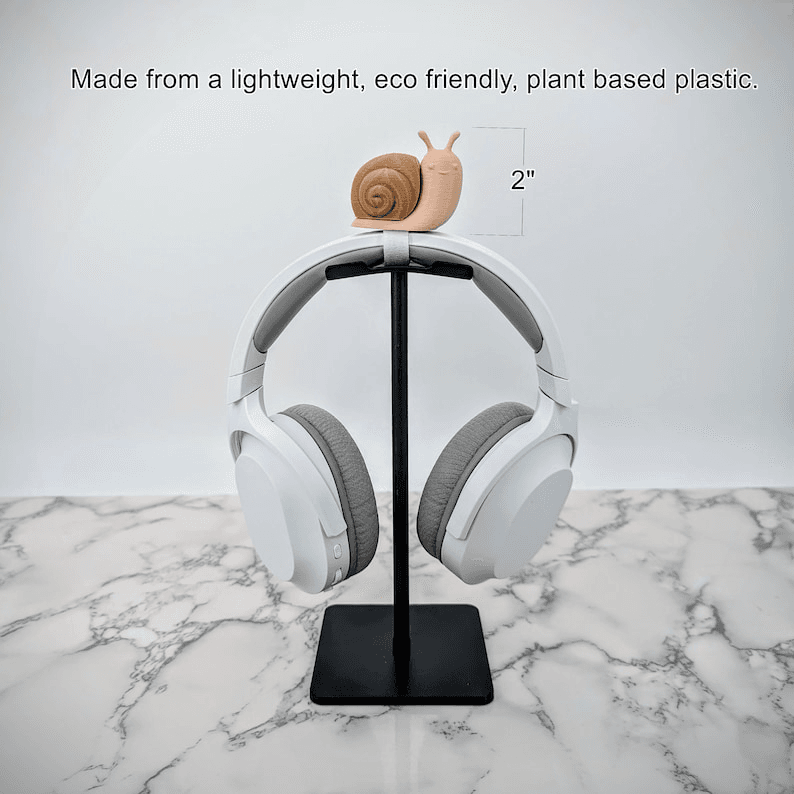 Cartoon Snail Headphone Stand & Speaker Holder Desk Decor