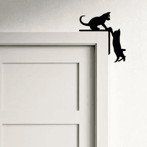 Whimsical Cats Door Topper – Playful Home Decor