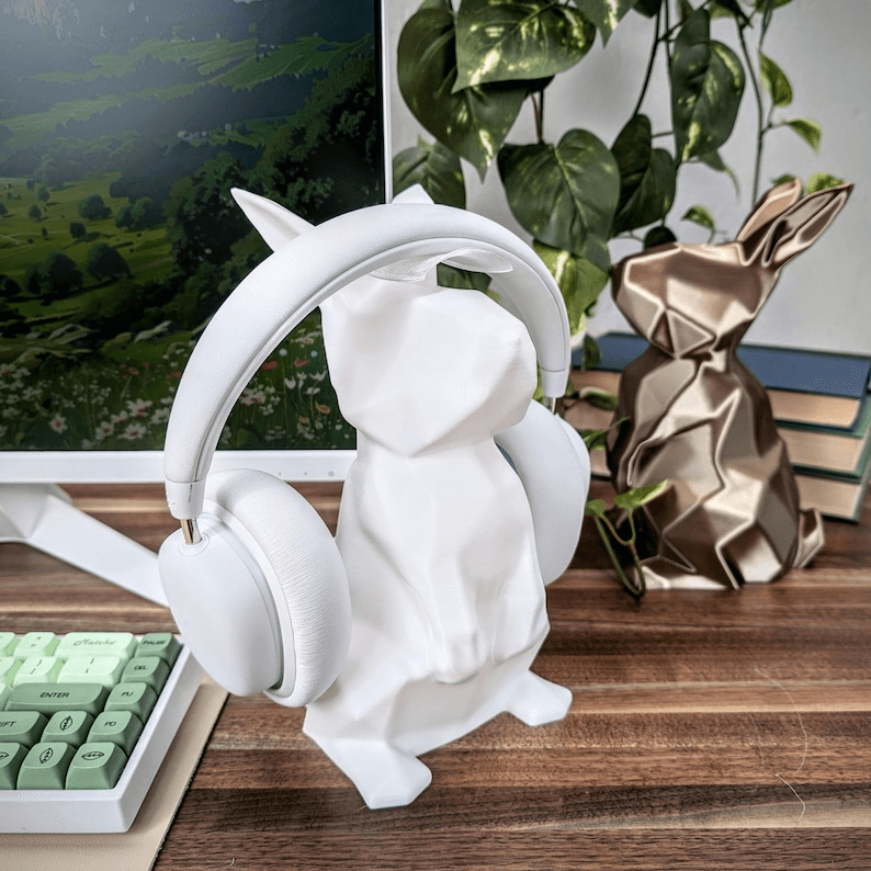 Bunny Ear Headphone Stand & Rabbit Headset Holder