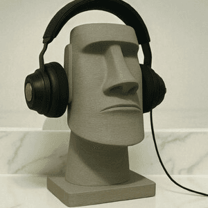 Moai Head Headphone Stand | Easter Island Statue Inspired