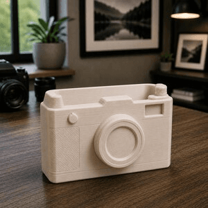 Camera-Shaped Business Card Holder for Photographers