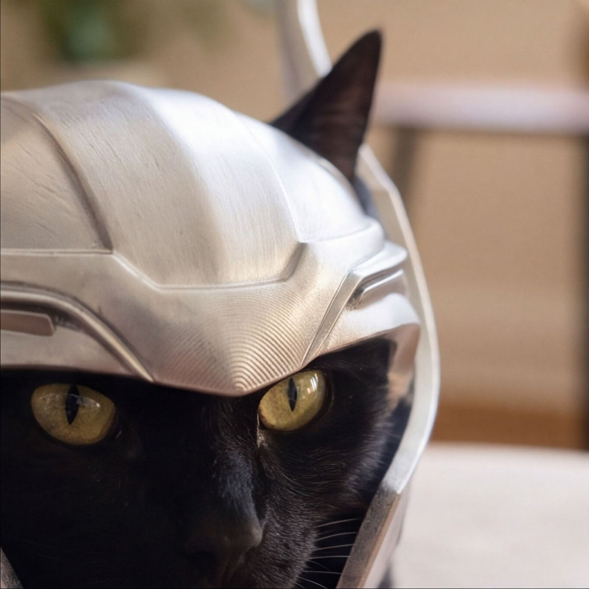 Thor-Inspired Cat Helmet | Novelty Pet Costume Accessory