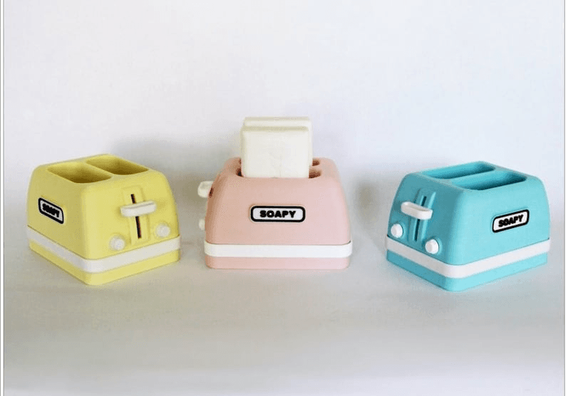 Retro Toaster Soap Dish – Pastel Bathroom Decor