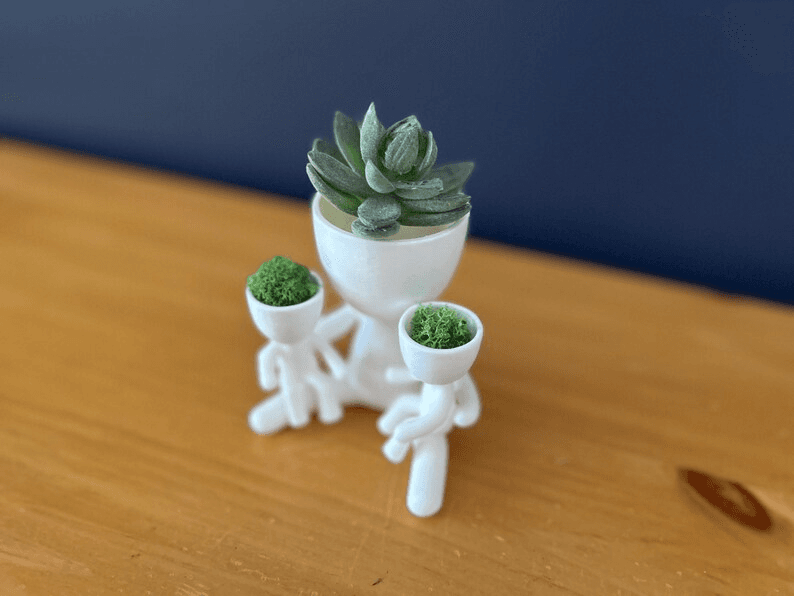 Family Figure Succulent Pot Set | Mom & Kids Planter