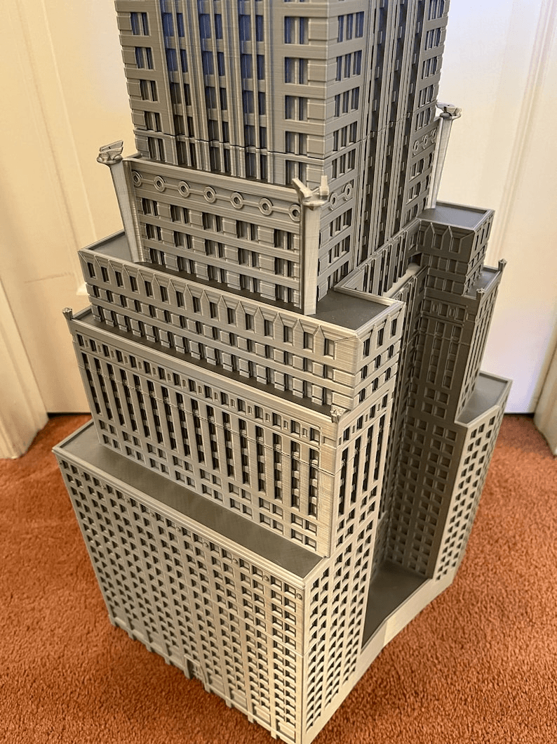 Extra Large Chrysler Building Inspired Miniature Model