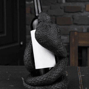 Black Cobra Snake Wine Bottle Holder – Gothic Bar Stand