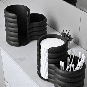 Bubble Tube Cotton Swab & Pad Bathroom Organizer