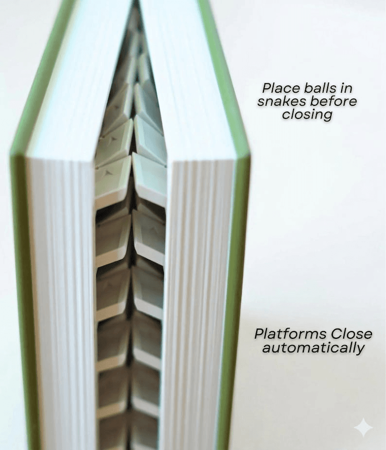 Snakes & Ladders Game in a Book – Hidden Boa Edition